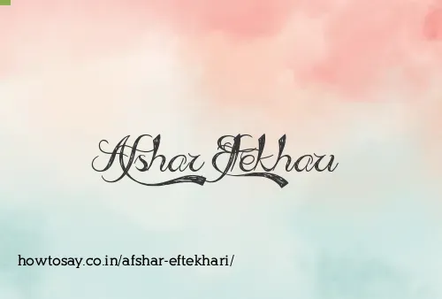 Afshar Eftekhari