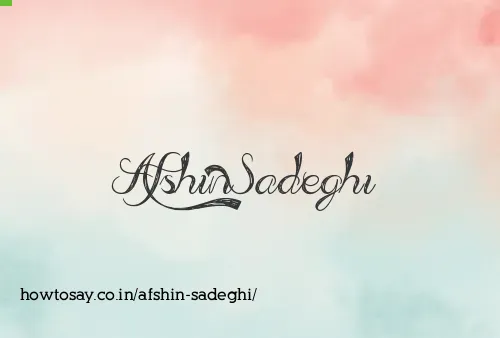 Afshin Sadeghi