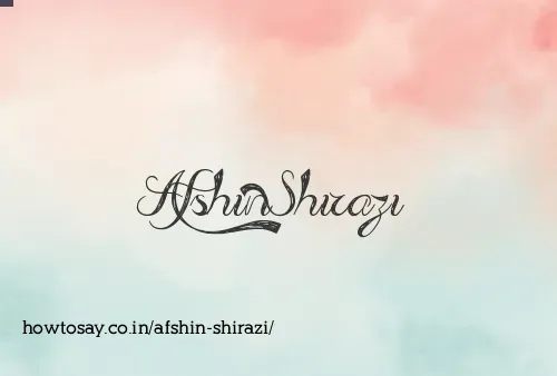 Afshin Shirazi