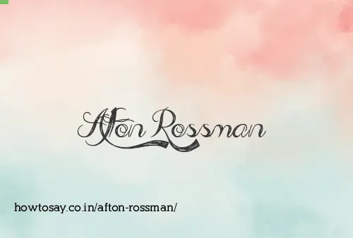 Afton Rossman