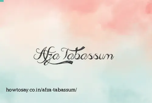 Afza Tabassum