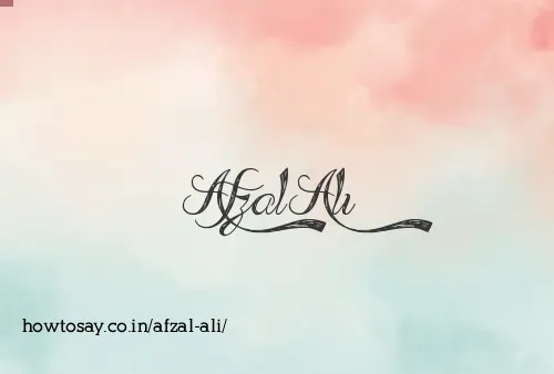 Afzal Ali