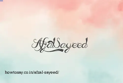 Afzal Sayeed