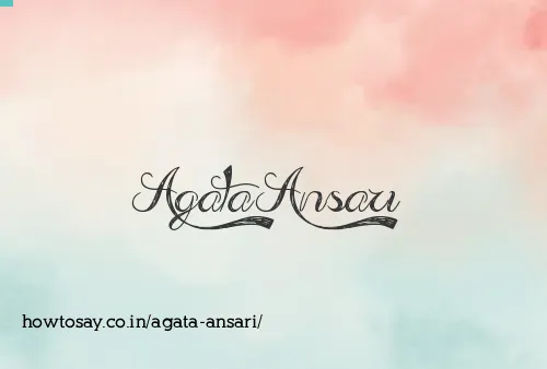 Agata Ansari