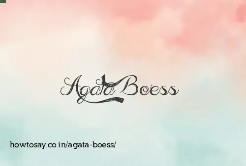Agata Boess