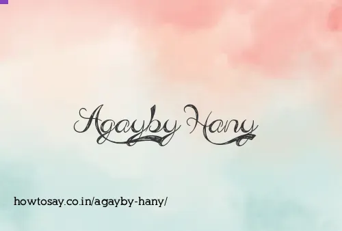 Agayby Hany