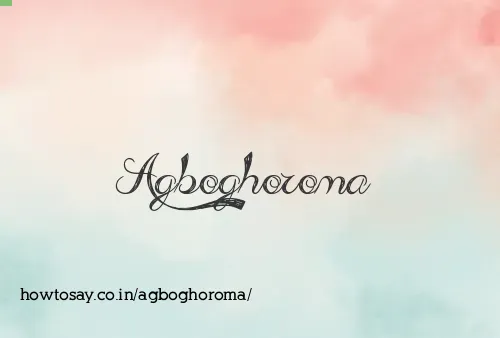 Agboghoroma