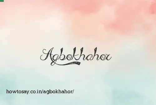 Agbokhahor
