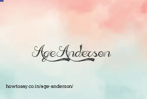 Age Anderson