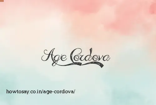 Age Cordova