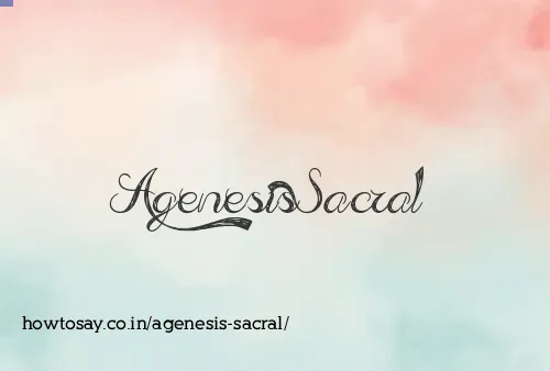 Agenesis Sacral
