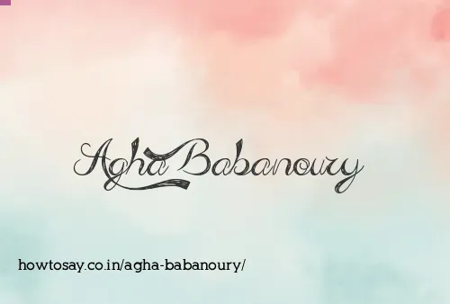 Agha Babanoury