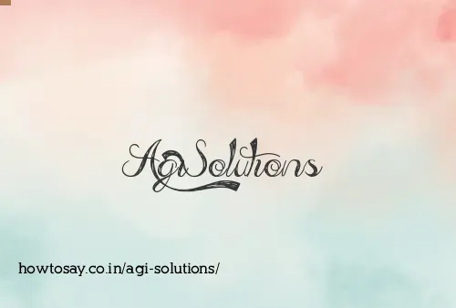 Agi Solutions