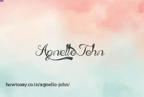 Agnello John