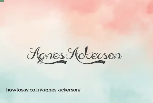Agnes Ackerson