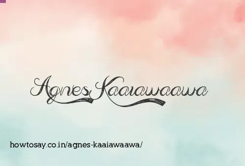 Agnes Kaaiawaawa