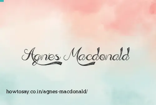 Agnes Macdonald