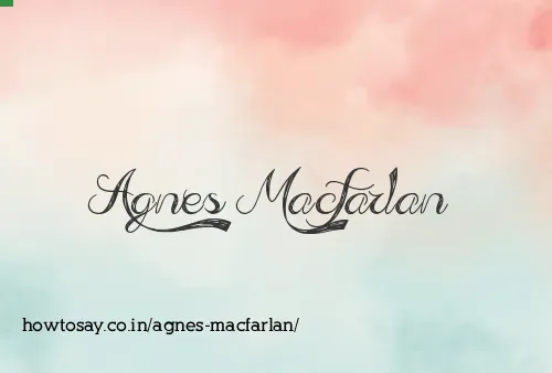 Agnes Macfarlan