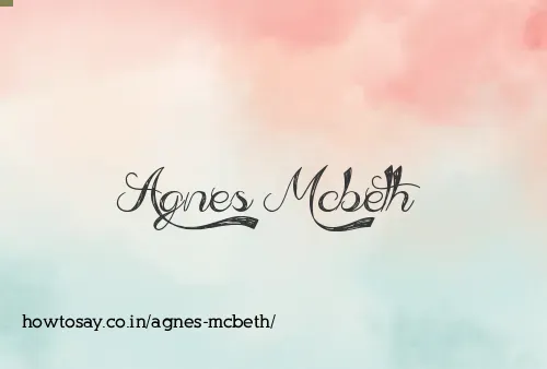 Agnes Mcbeth