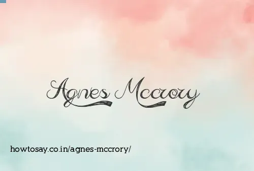 Agnes Mccrory