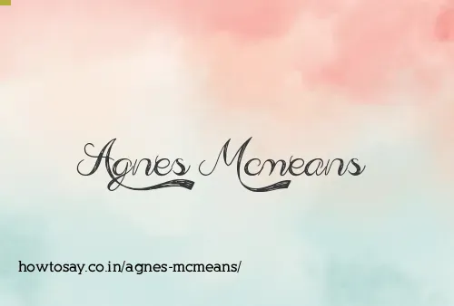 Agnes Mcmeans