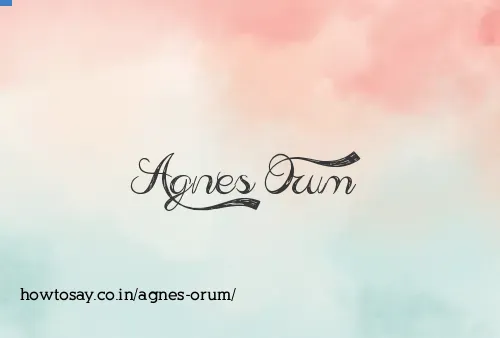 Agnes Orum