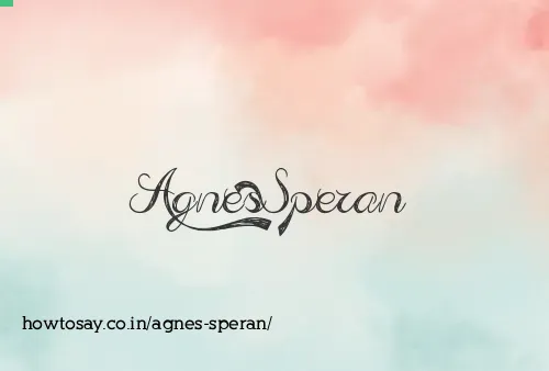 Agnes Speran