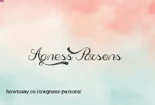 Agness Parsons