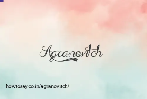 Agranovitch
