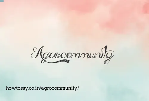 Agrocommunity