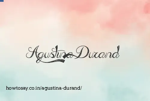 Agustina Durand