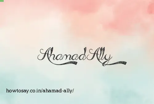 Ahamad Ally