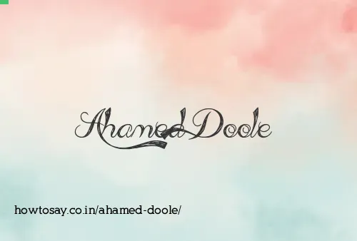 Ahamed Doole
