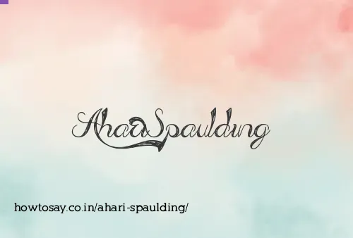 Ahari Spaulding