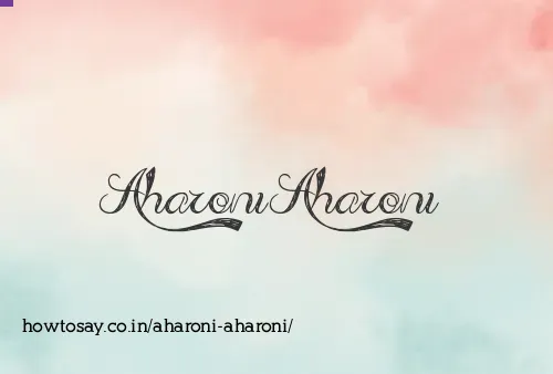 Aharoni Aharoni