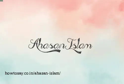 Ahasan Islam