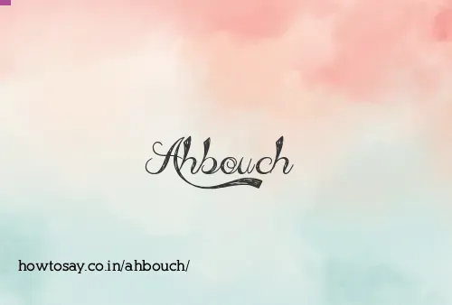 Ahbouch