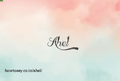 Ahel