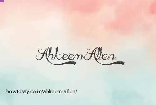 Ahkeem Allen