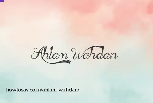 Ahlam Wahdan
