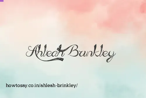 Ahleah Brinkley