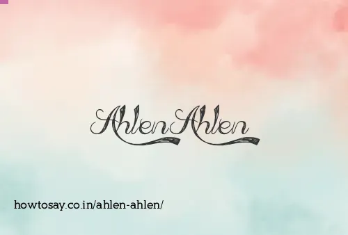 Ahlen Ahlen