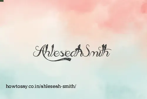 Ahleseah Smith