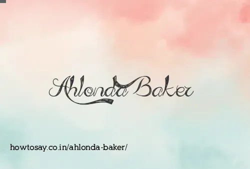 Ahlonda Baker