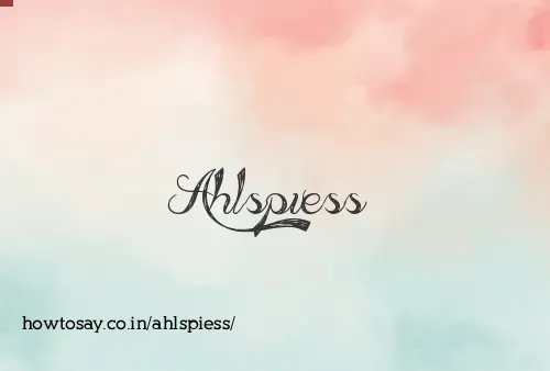 Ahlspiess
