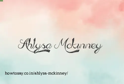 Ahlysa Mckinney