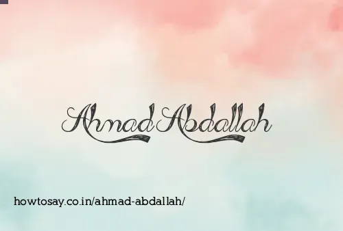 Ahmad Abdallah