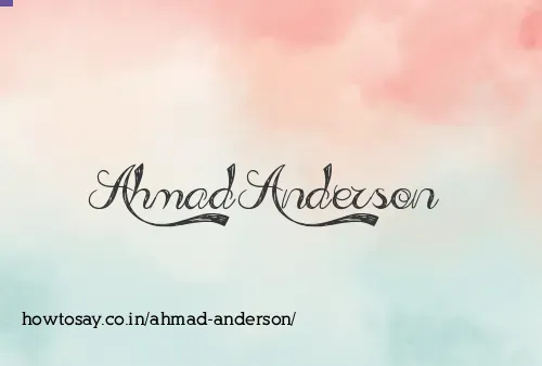 Ahmad Anderson