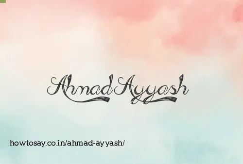 Ahmad Ayyash