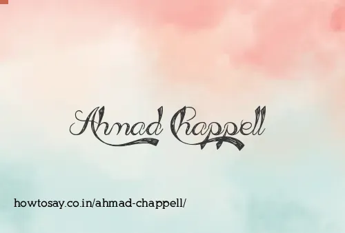 Ahmad Chappell